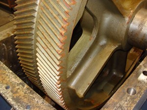 rusty interior of falk gearbox